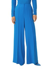 comma MIT PINTUCKS - Trousers - royalblau