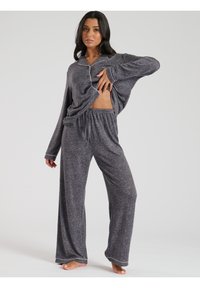 Loungeable MARL BRUSHED LONG SLEEVE SET - Pyjama - grey