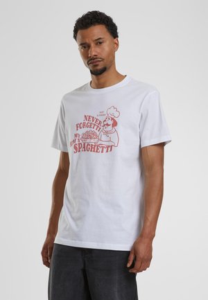 Mister Tee SPAGHETTI - Print T-shirt - white