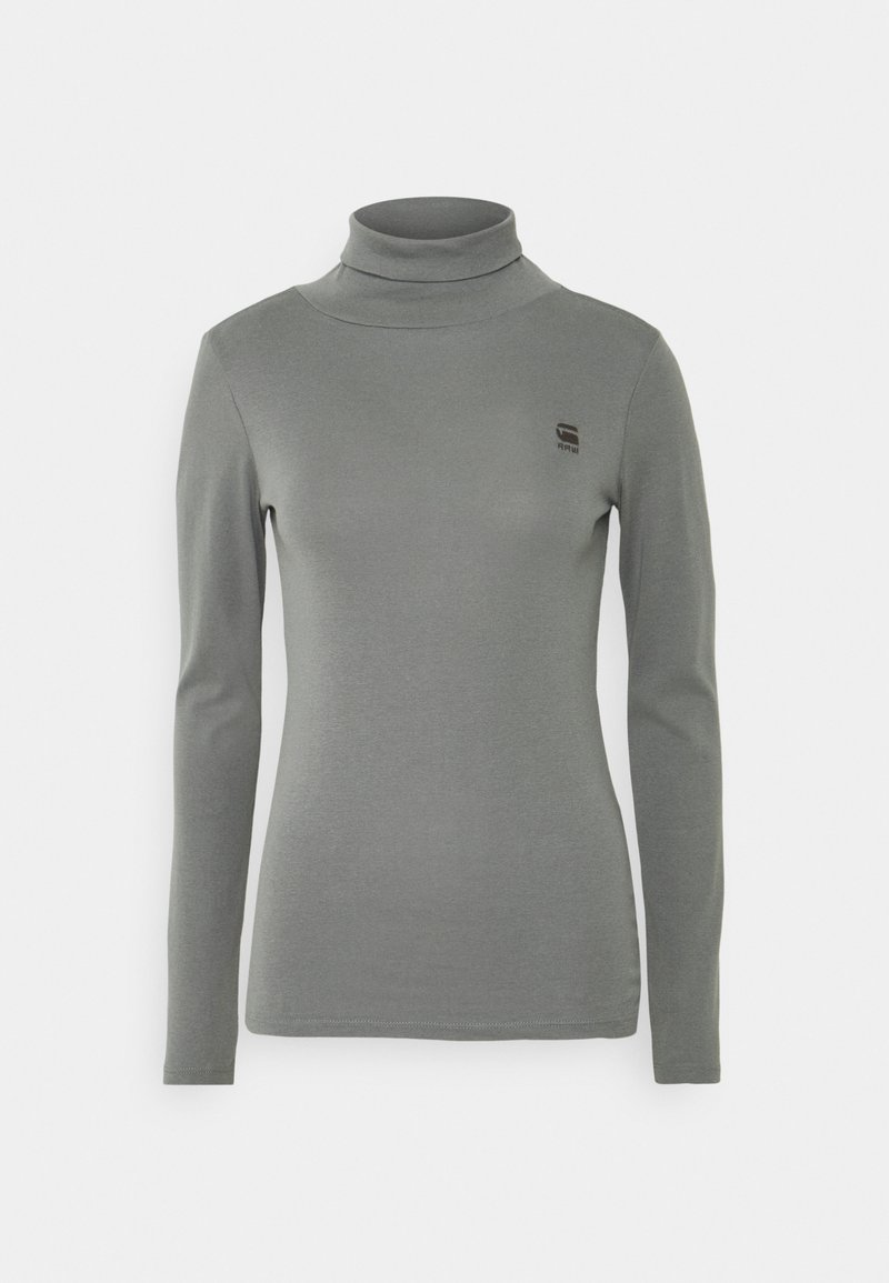 G Star Xinva Slim Turtle Long Sleeve C Long Sleeved Top Lt Building Mottled Light Grey Zalando Ie