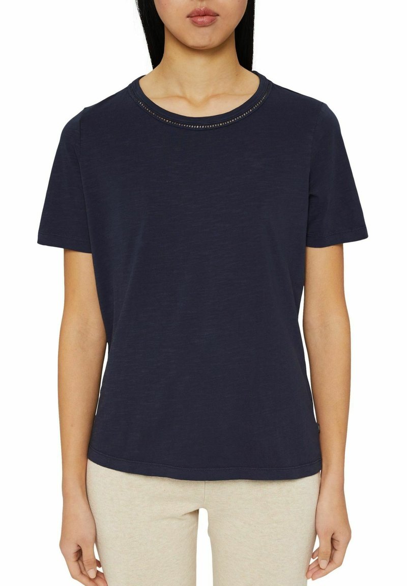 Damen T-Shirts | edc by Esprit T-Shirt basic navy/dunkelblau meliert - HJ24901 Damen T-Shirts | edc by Esprit T-Shirt basic navy/dunkelblau meliert - HJ24901