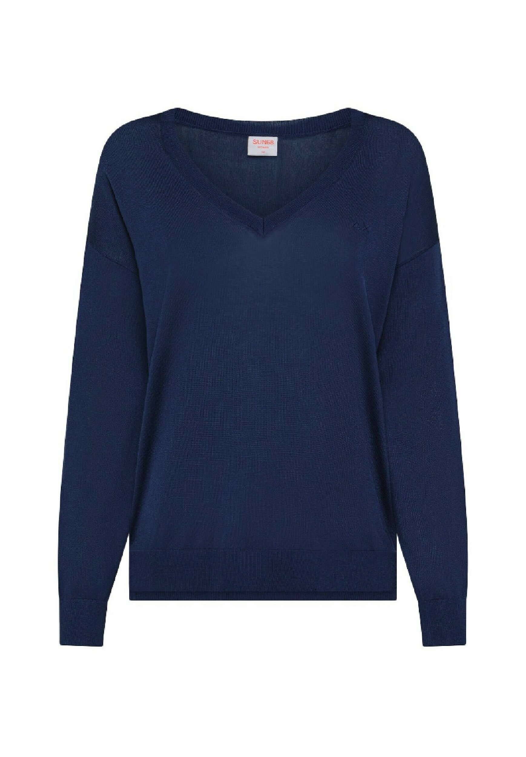 V Neck Maglioncino Blu Sun68 V NECK Maglione Navy Blue/blu Scuro