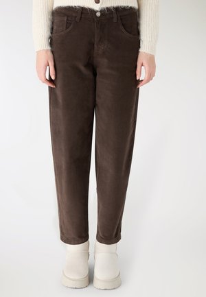 BALLOON FIT CON RISVOLTO - Jeans baggy - testa moro