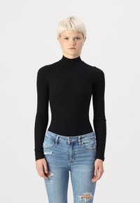 American Eagle MOCK NECK BODYSUIT - Ilgarankovis viršutinės dalies drabužis - black