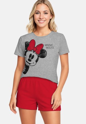 DISNEY MINNIE MOUSE SET KURZARM - Pyjamas - grau rot