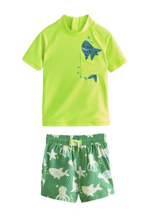 Next REGULAR FIT - SET - Kratke hlače - yellow green shark