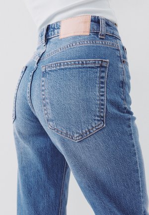 PULL&BEAR, HIGH-WAIST SLIM-FIT - JEANS - Jeans Slim Fit - blue denim