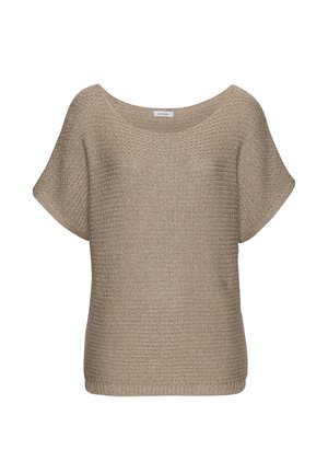 LASCANA KURZARM - Basic T-shirt - camelfarben goldfarben