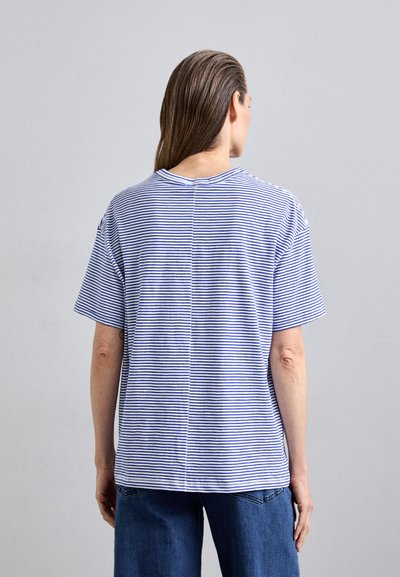 rag & bone MINI SLUB STRIPE BOYFRIEND TEE - Tricou cu imprimeu - blue/whIte