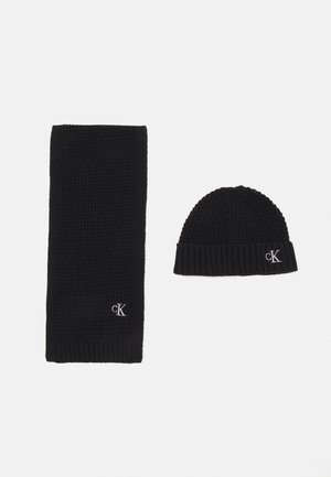 SCARF BEANIE GIFTPACK UNISEX SET - Čiapka - black