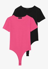 2 PACK - T-shirt basique - pink/black