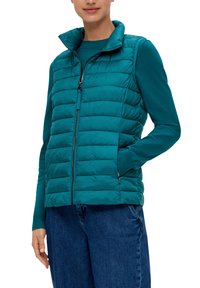 s.Oliver STEPP MIT REISSVERSCHLUSSTASCHEN - Weste - petrol