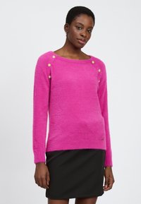 INFLUENCER FLUFFY BEJEWELED - Trui - fuchsia