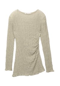 GATHERED CREASED  - Top s dlouhým rukávem - khaki