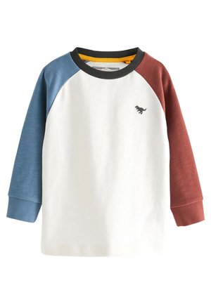 LONG SLEEVE - Langarmshirt - white blue brown