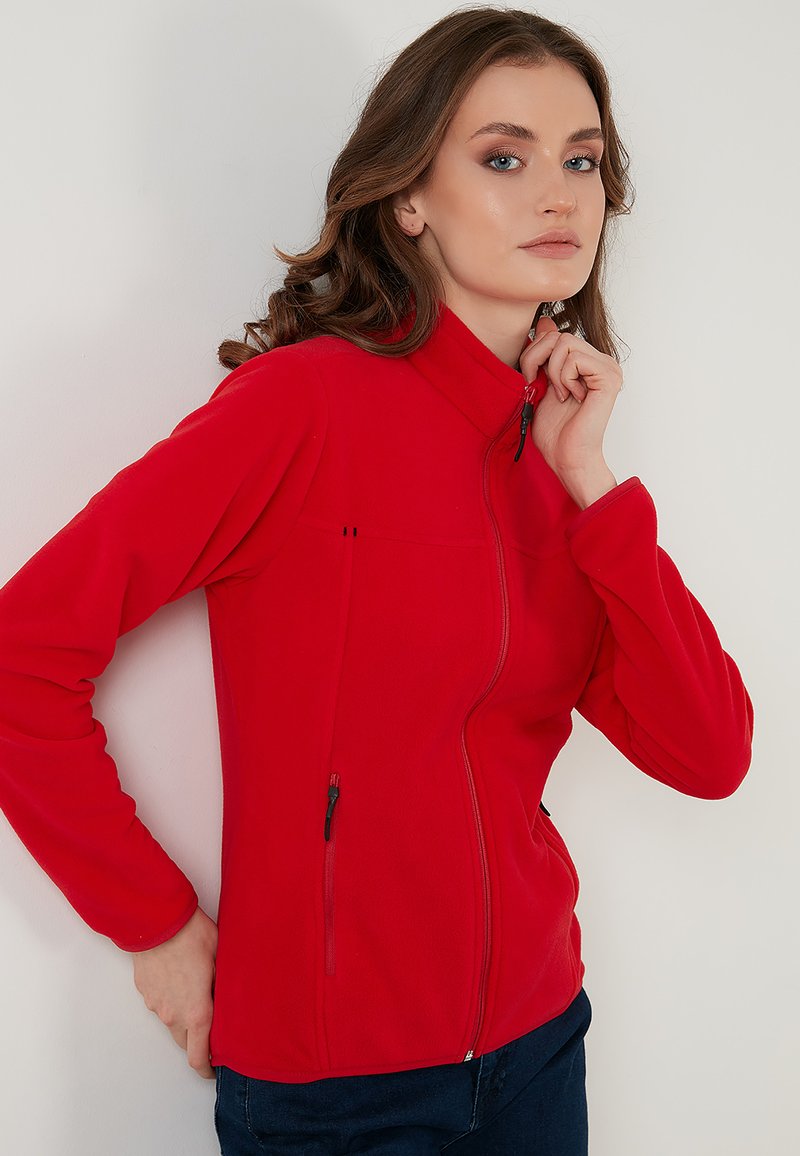 Damen Sweatshirts | LELA SLIM FIT Fleecejacke red/rot - HE50126 Damen Sweatshirts | LELA SLIM FIT Fleecejacke red/rot - HE50126