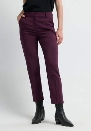 WITH SIDE POCKETS AND SLIT LEGS - Chinos - plum