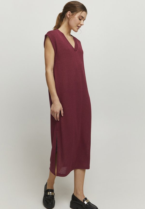 BYUelse - Strickkleid - burnt russet melange