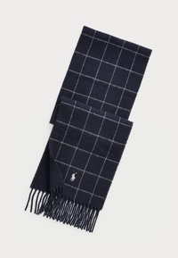 WINDOWPANE PLAID WOOL BLEND SCARF UNISEX - Cachecol - hunter navy