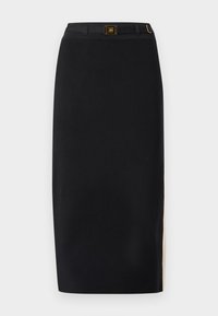 WOMAN KNITTED - Pencil skirt - nero/burro