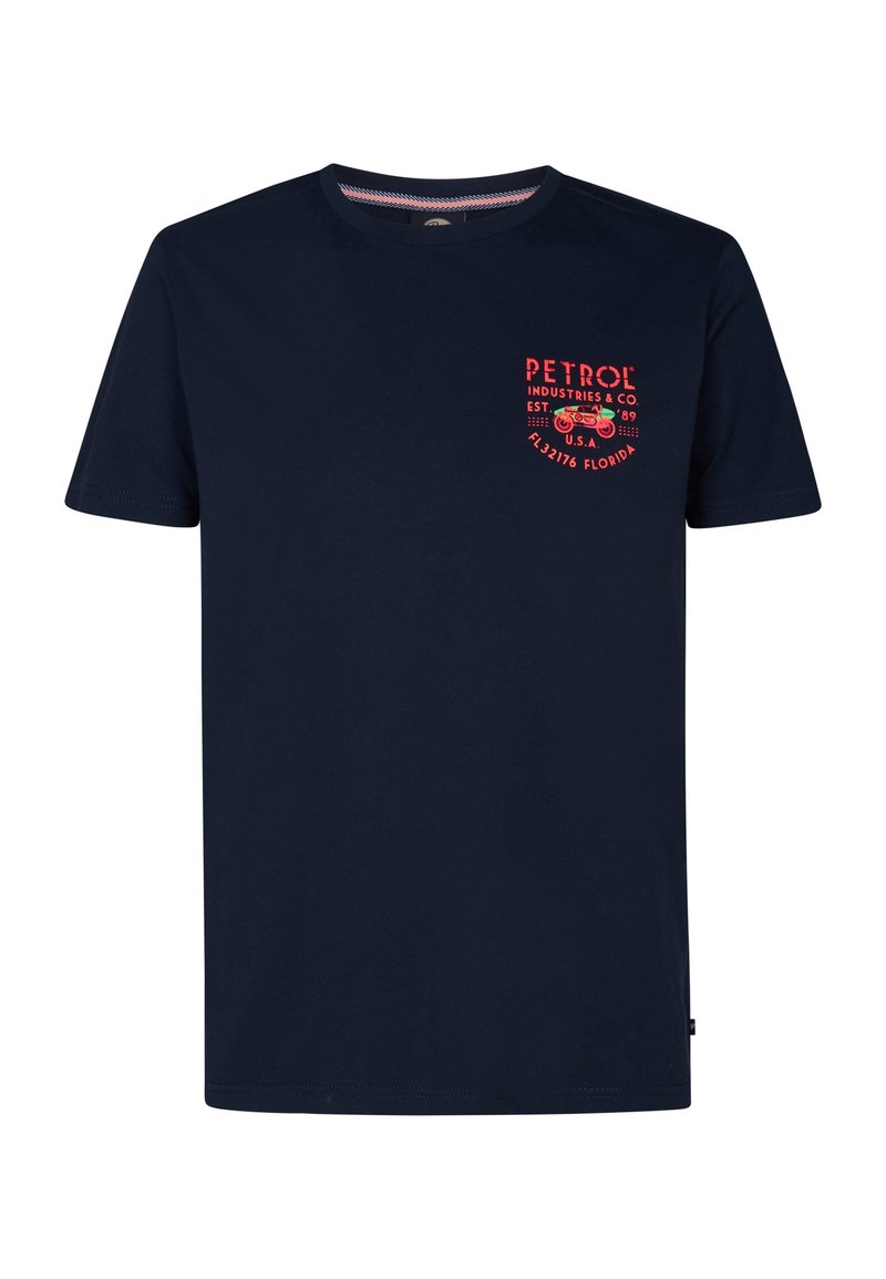 Petrol Industries T-shirt print donkerblauw