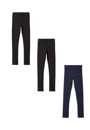 3ER STÜCK SET NKFVIVIAN - Leggings - Trousers - schwarz blau