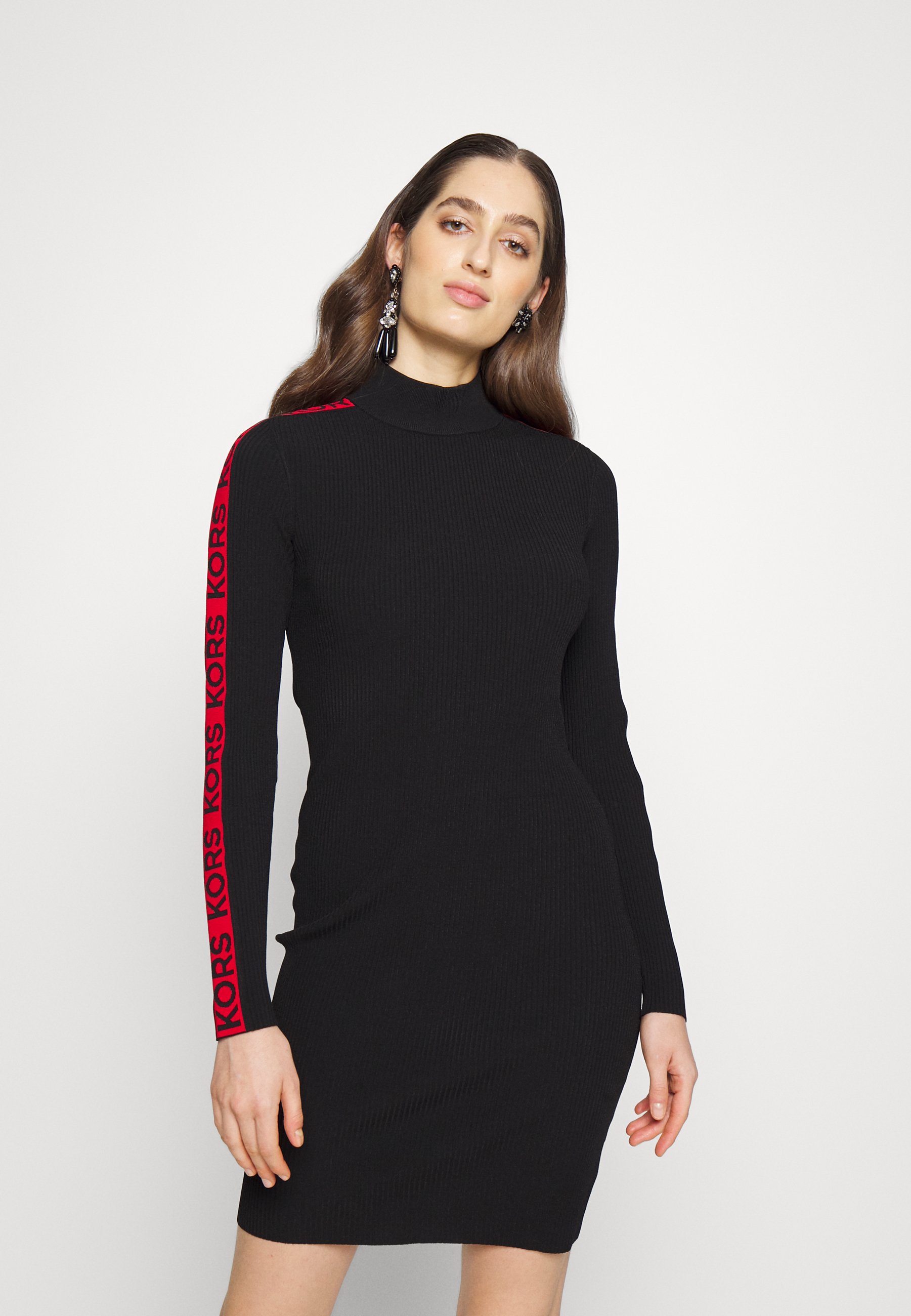 MICHAEL Michael Kors TAPE - Abito in maglia - black/nero - Zalando
