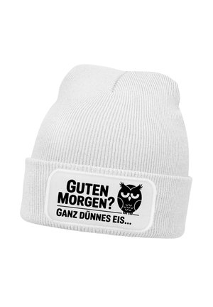 SPRUCH MORGENMUFFEL GESCHENKIDEE  - Beanie - weiß