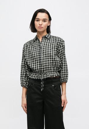 TIE WAIST SHIRT - Pogājama blūze - black/white