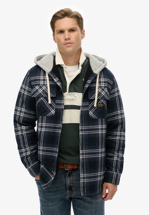 SURPLUS HOODED CHECK - Camisa - navy window check