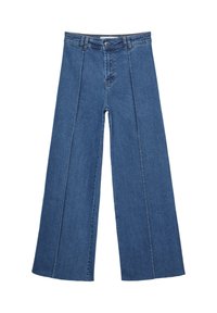 MINIMALIST WITH SEAMS - Flared jeans - blue denim