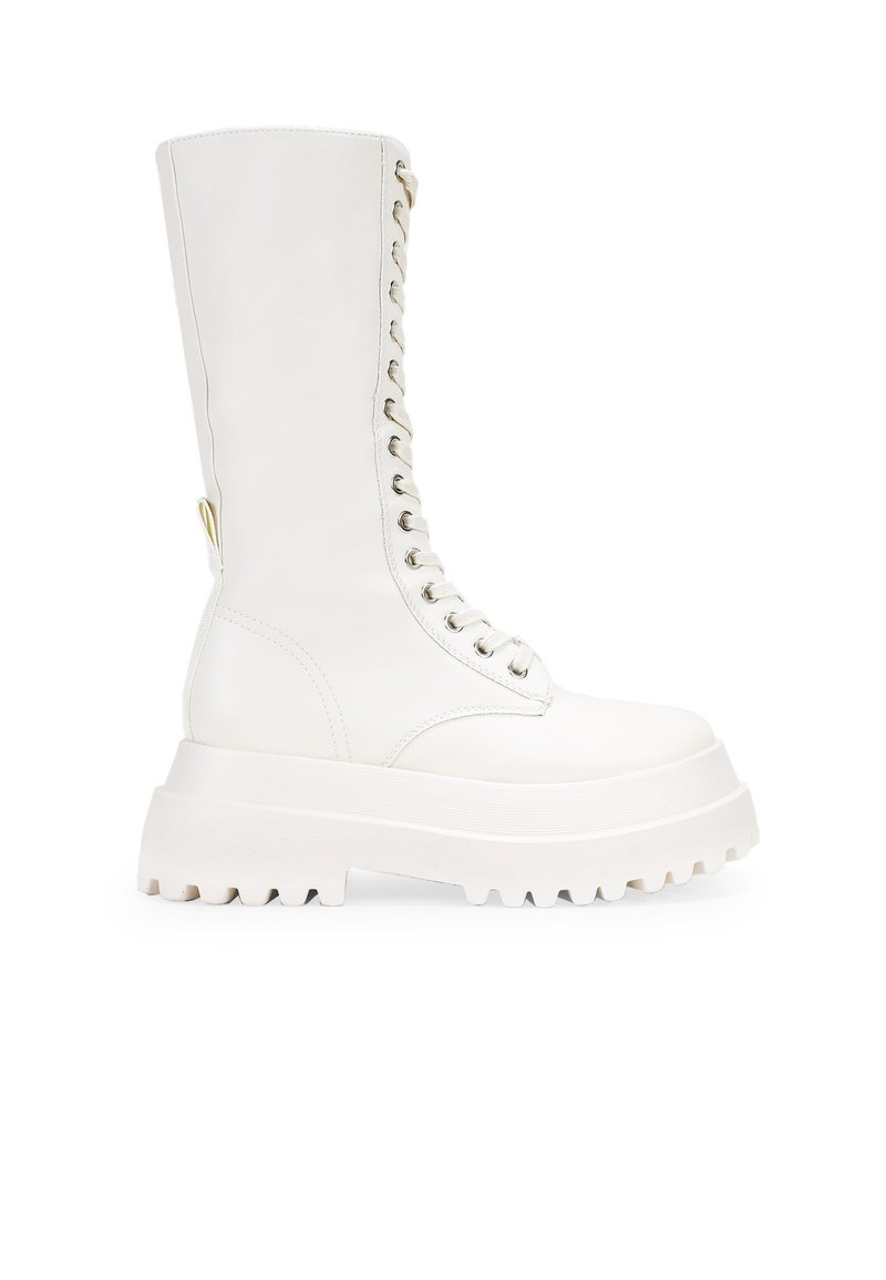 Bosanova CON CORDONES - Botas con plataforma - beige