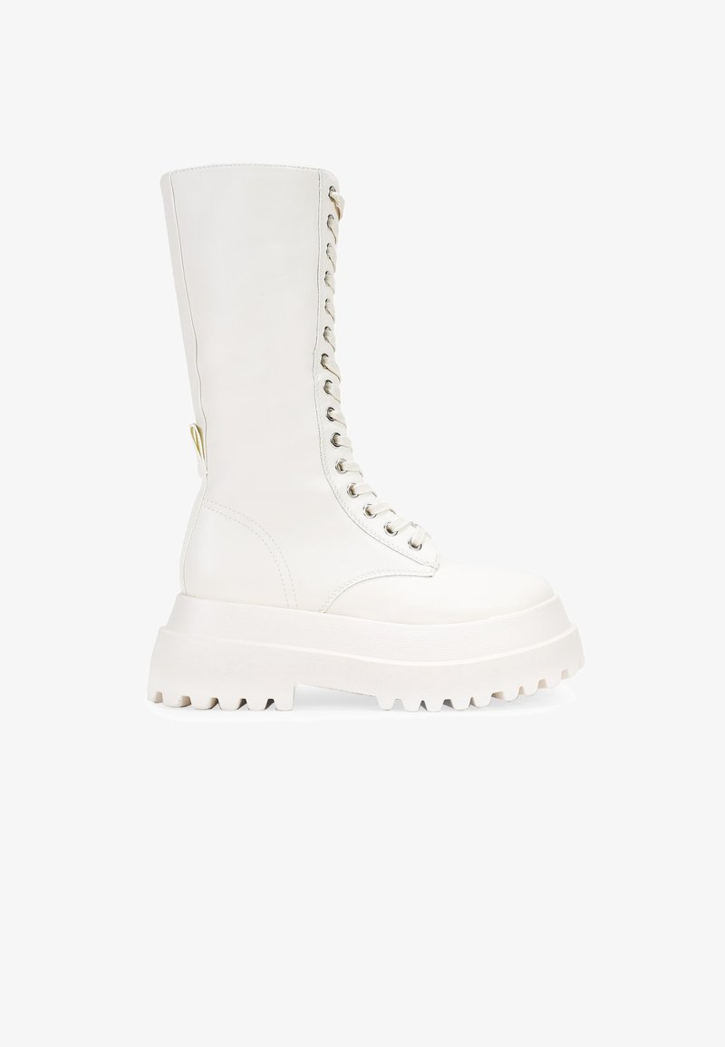 Bosanova CON CORDONES - Botas con plataforma - beige