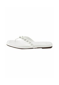 Next - PEARL EFFECT TOE POST REGULAR WIDE FIT - T-rihmaga sandaalid - white Väikepilt 1