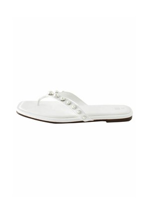 PEARL EFFECT TOE POST REGULAR WIDE FIT - Infradito - white