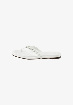 PEARL EFFECT TOE POST REGULAR WIDE FIT - T-rihmaga sandaalid - white