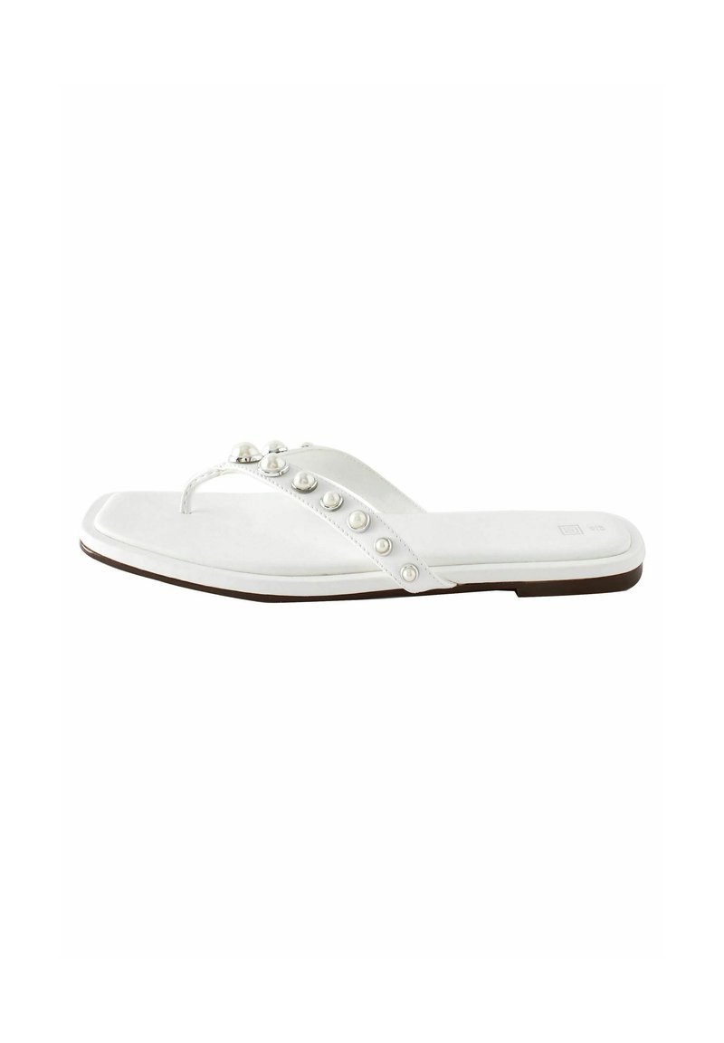 Next - PEARL EFFECT TOE POST REGULAR WIDE FIT - T-rihmaga sandaalid - white, Suurenda