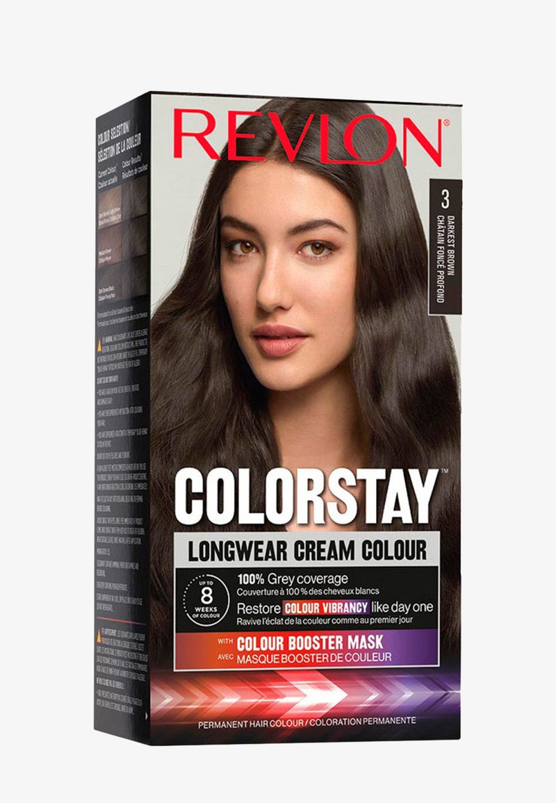Revlon - HAIR COLOR COLORSTAY, LONGWEAR CREAM COLOUR - Haarverf - chatain fonce profond, Vergroten
