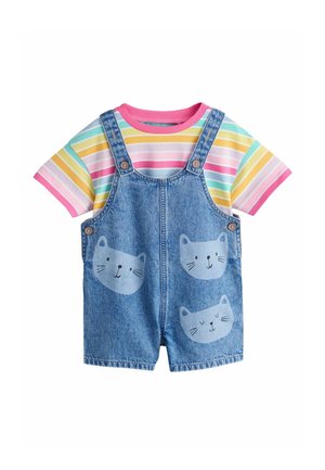 CAT PRINTED SET   - Salopette - mid wash