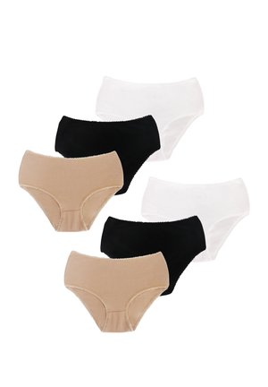 6 PACK - Briefs - black white beige