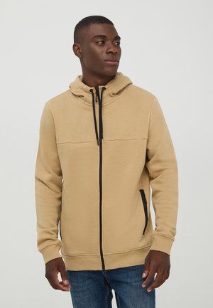 TECNICO - Felpa con zip - beige chiaro