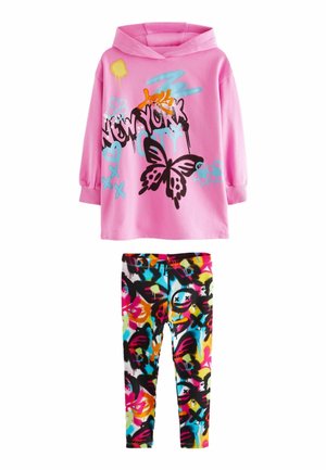SET - Leggingsit - pink graffiti