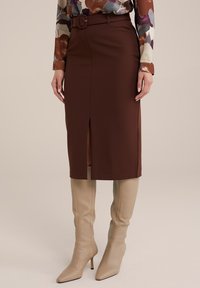 Puzdrová sukňa - brown