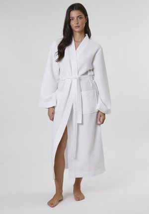 KIMONO WAFFLE MAXI - Badekåber - white