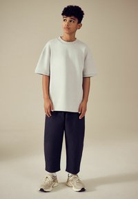 Next - REGULAR FIT TEXTURED PULL ON  - Trousers - charcoal grey Thumbnail Image 1
