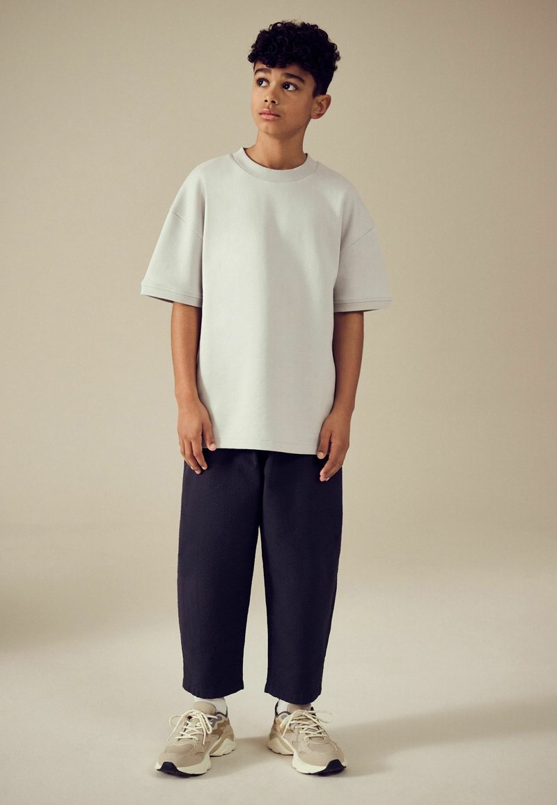 Next - REGULAR FIT TEXTURED PULL ON  - Trousers - charcoal grey, Enlarge