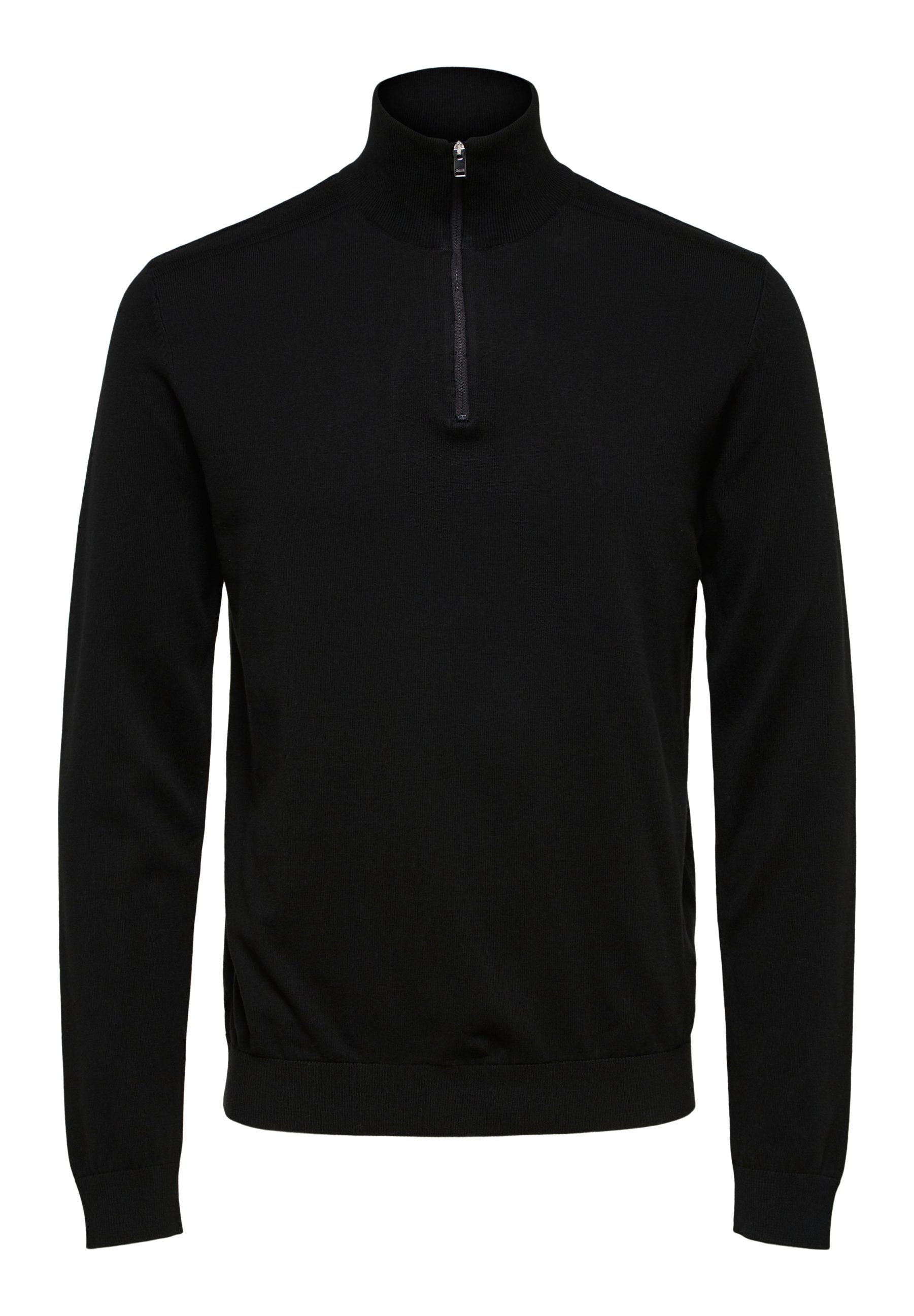 SR Original Half Zip［BLACK］simianring Selected SLHBERG LS HALF ZIP NOOS - Trui - black/zwart - Zalando.nl
