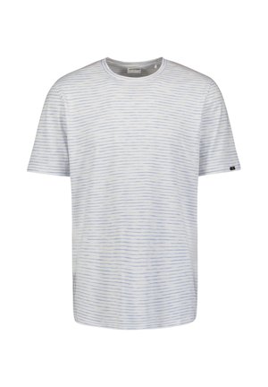STRIPED WITH ROUND NECK - T-shirt print - blue