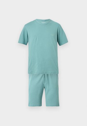 Jack & Jones, JJCOLLEGE LOGO TEE SET - Σορτς - mineral blue