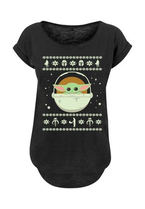 STAR WARS THE MANDALORIAN THE CHILD WEIHNACHTEN - Print T-shirt - schwarz